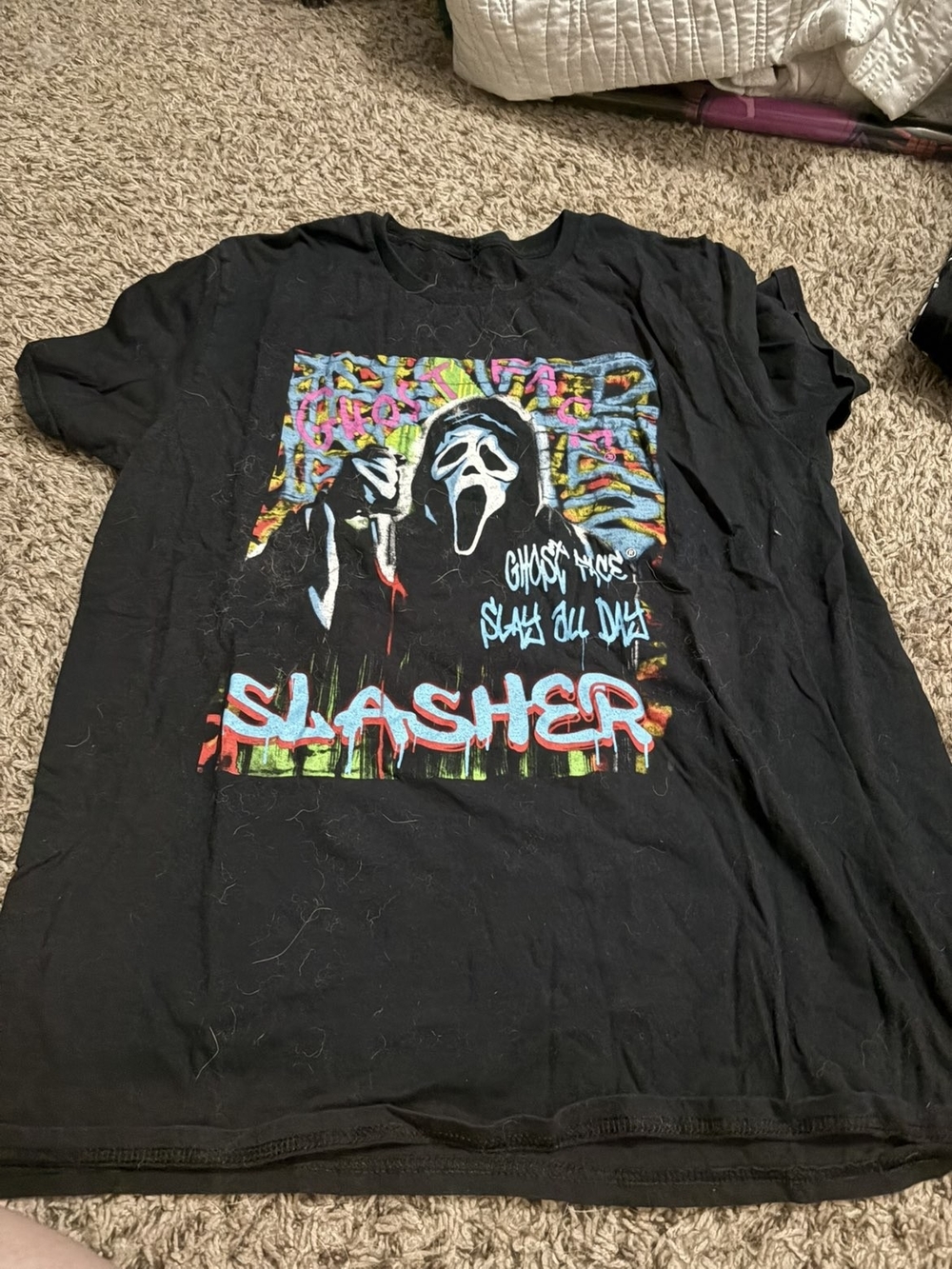 Black Graphic 'Slasher' Horror T-Shirt